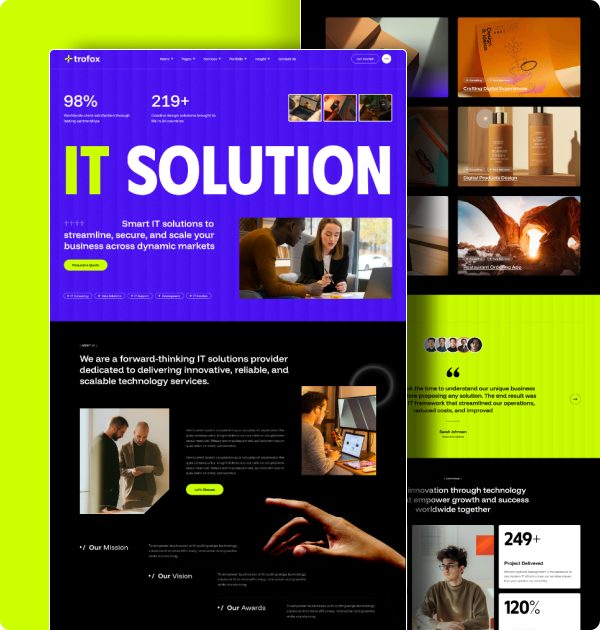 IT solutions website - project screenshot
