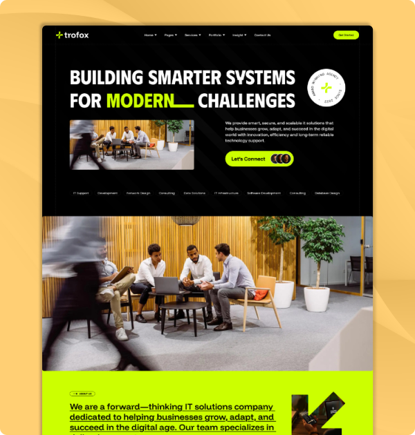 IT services company website - project screenshot