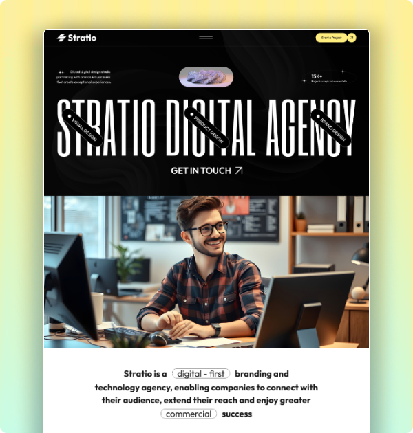 Digital agency website - project screenshot