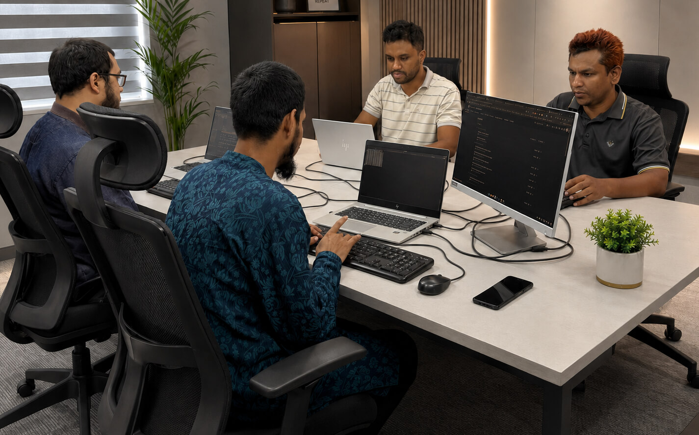 ConfigStudio Web Engineering Team Working in Office